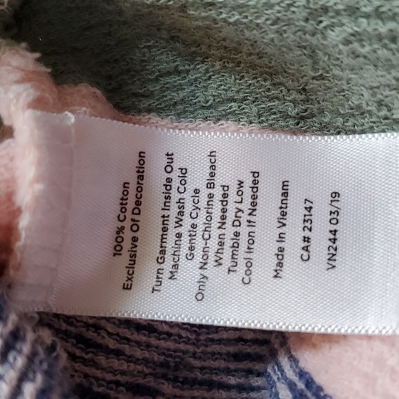 T by Talbots- Womens Top Cream multi Color  stripes 100% Cotton organic Sz.M - Picture 5 of 5